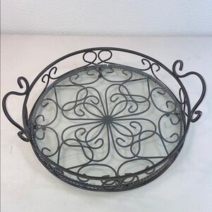 Elegant Metal Serving Tray